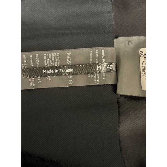 Liith Black Cropped Wrap-Style Blazer With Satin Trim & Single Button Closure - Picture 7 of 10